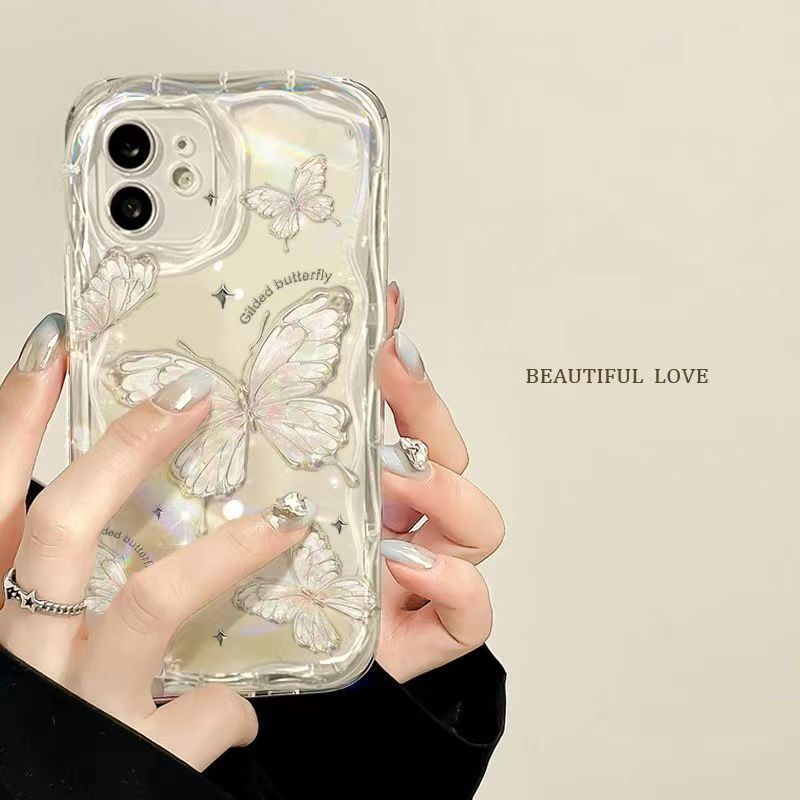 翩翩蝴蝶iphone15小米OPPO华为vivo荣耀苹果14promax手机壳13防摔