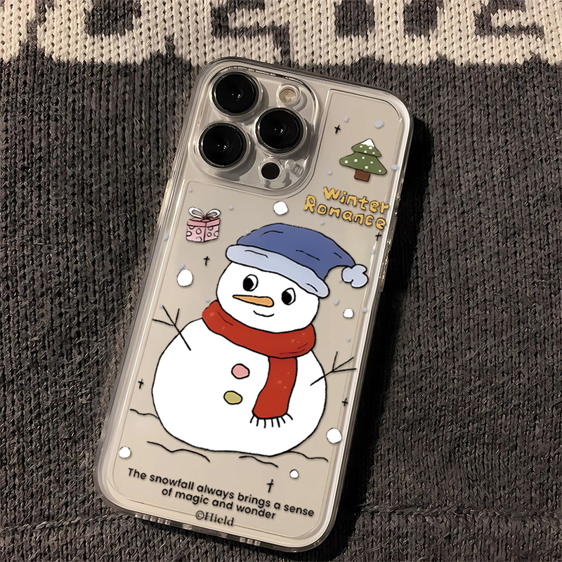 圣诞雪人iPhone15/14/13手机壳12苹果OPPO华为VIVO小米荣耀防摔壳