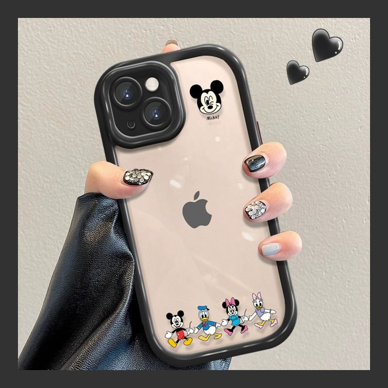 米奇维尼熊iPhone11/12/13/14手机壳苹果15promax透明7/8plus软xr
