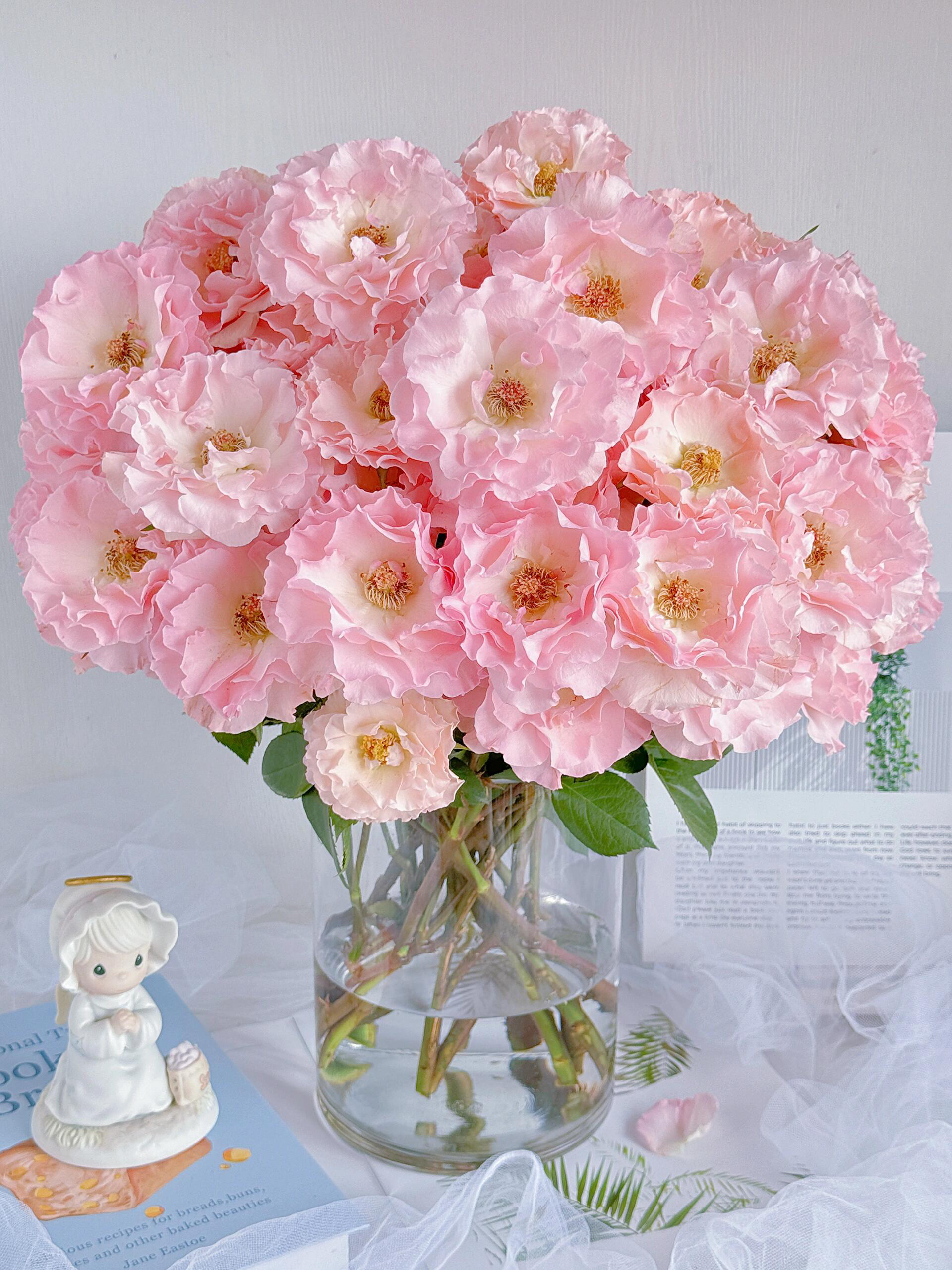 人鱼公主多头玫瑰浅粉色泡泡鲜花