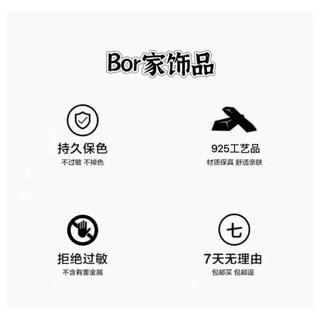 925银耳饰 Boer集合925银耳环《HZx1-8》