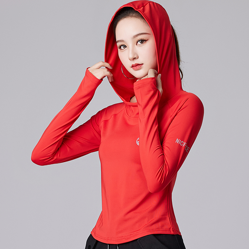 XVRV2025秋季帽衫跑步运动瑜伽速干休闲健身女防风连帽上衣服