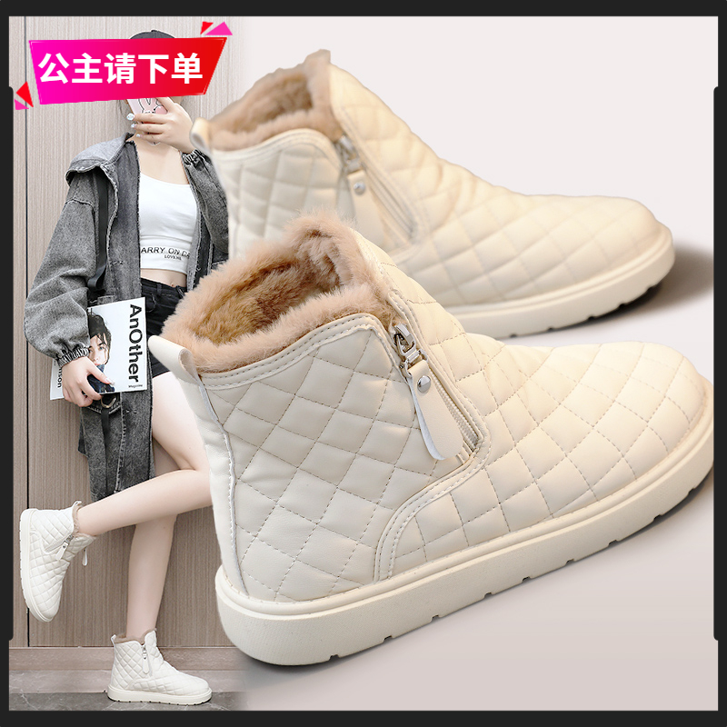 RM882新款雪地靴女2023年冬季加绒加厚保暖平底百搭潮流休闲女鞋