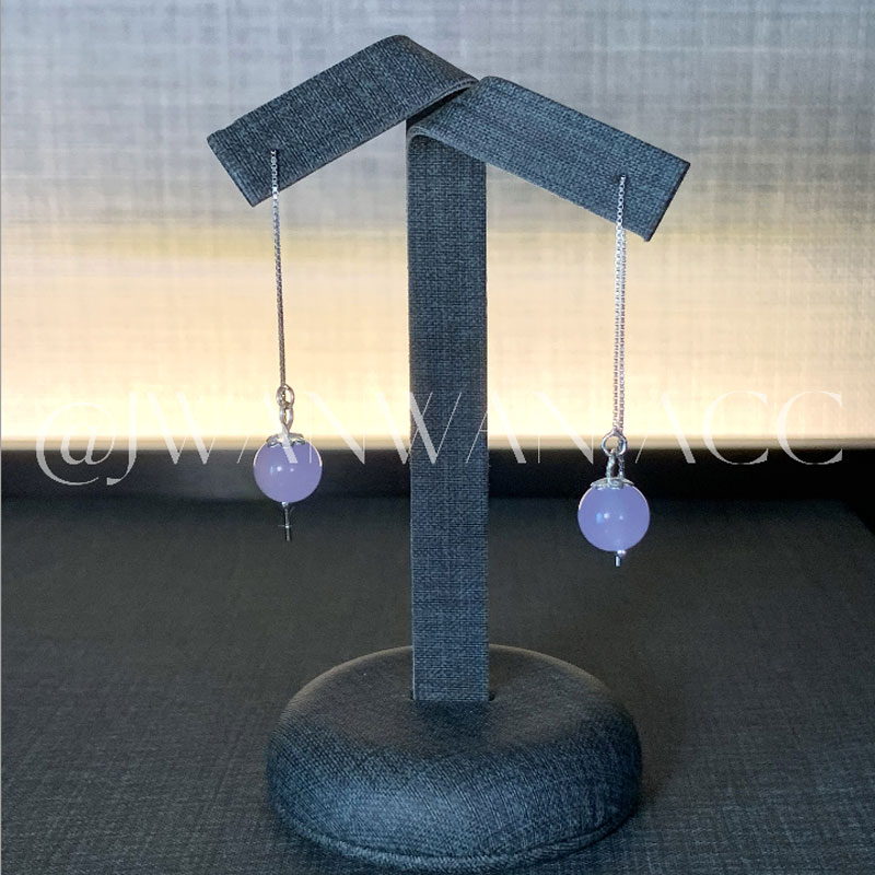 925银耳饰 紫霞仙子.高级感清透紫银耳环11ED2051-SL