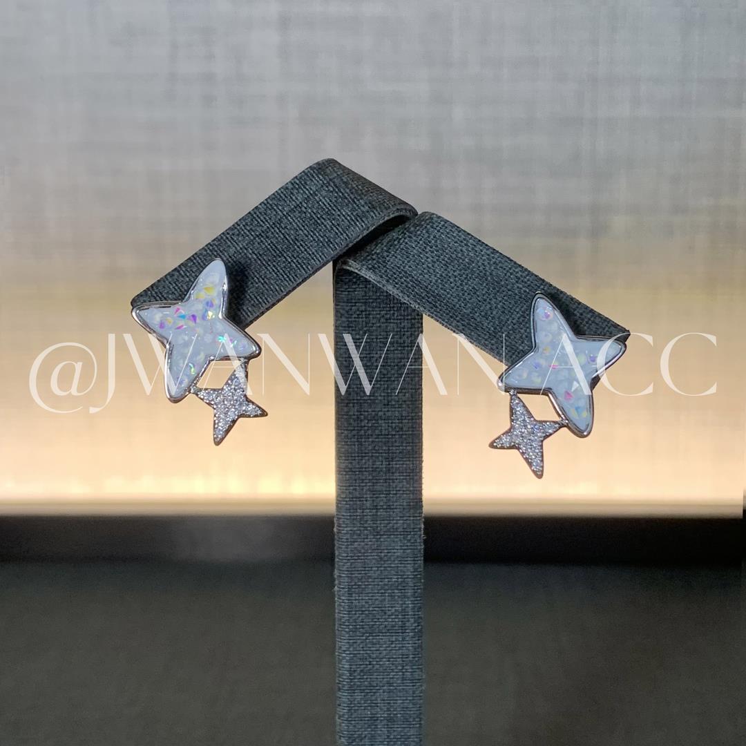 铜合金耳饰 仲夏之星.四芒星闪耀耳钉01ED2050-SM