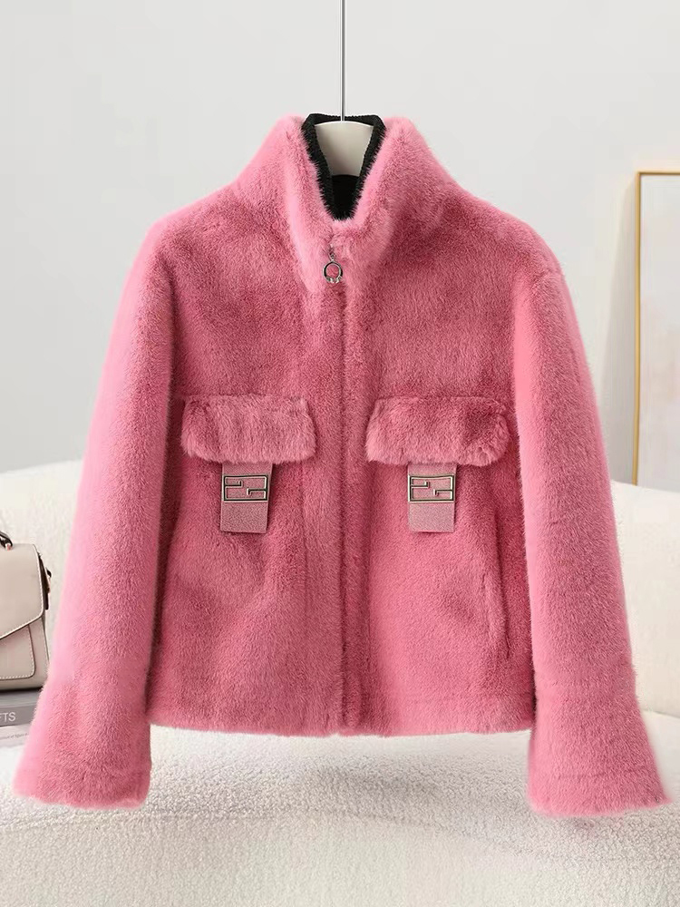 【兜盖】时装周时尚网红女装毛毛外套