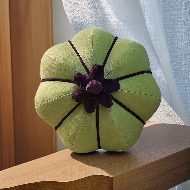 手工南瓜抱枕花朵抱枕