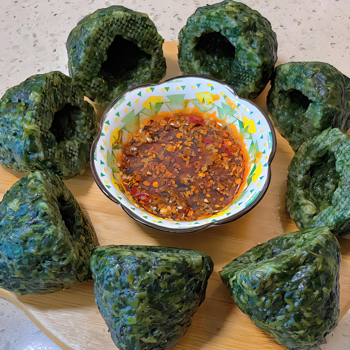 现做传统农家手工红薯叶窝窝头好吃精选美味早餐方便速食