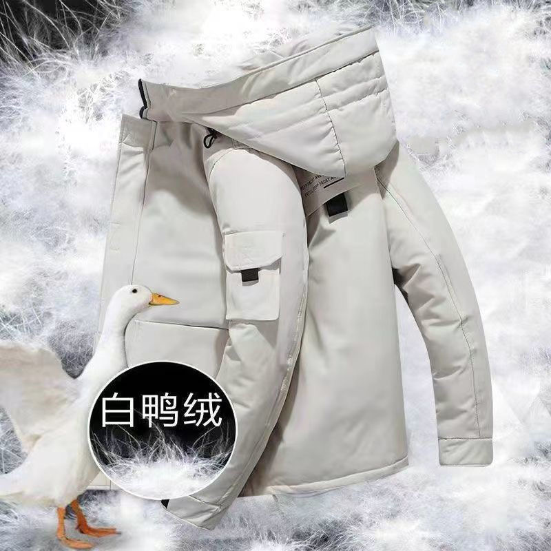 男款羽绒服连帽秋冬新款加绒短款潮流谁穿谁好看九江保暖羽绒服
