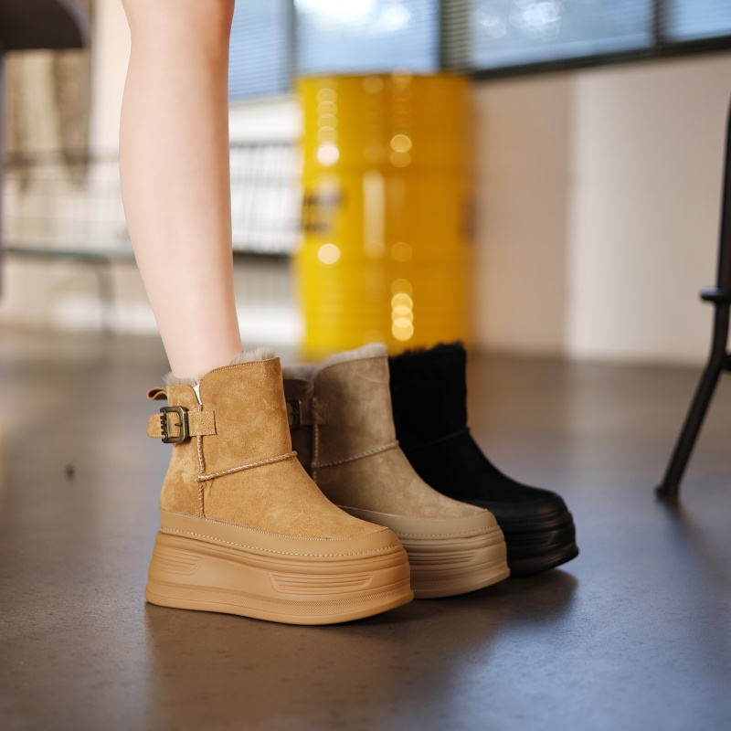 增高8cm百搭爆款2024加绒加厚爆款保暖运动休闲厚底雪地靴0398-6