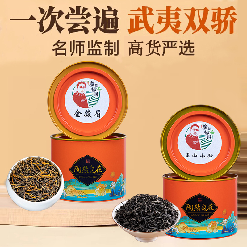 茶叶罐装组合正山小种红茶金骏眉茶叶2023新茶高档茶叶 红茶送礼