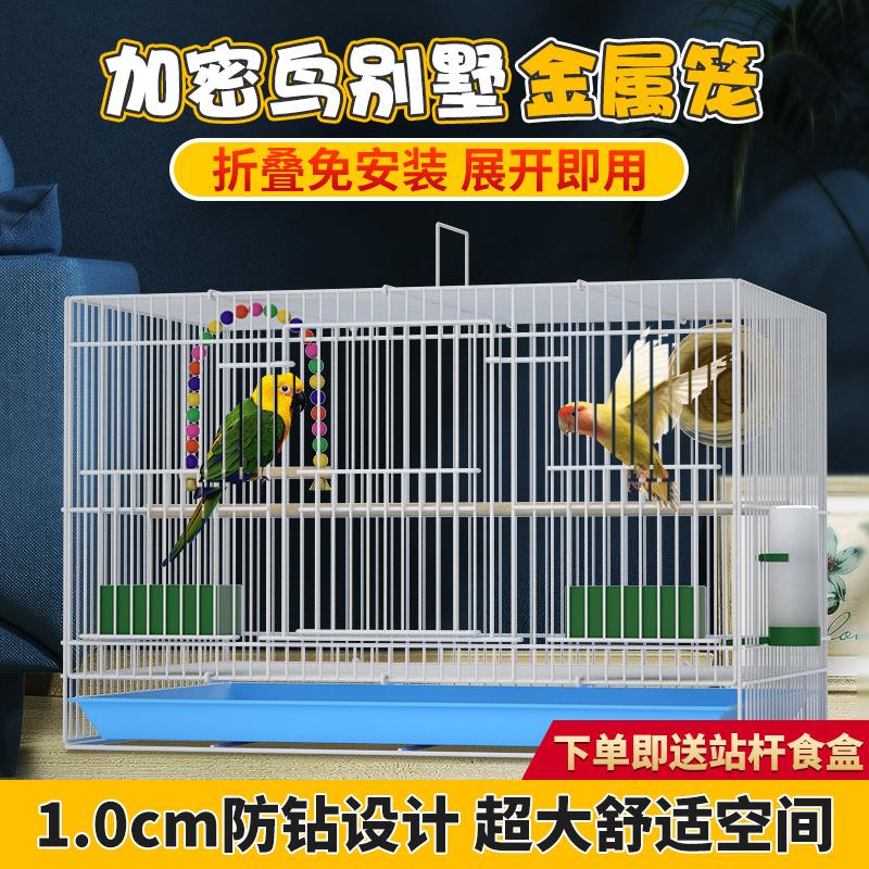 【亦娜】鸟笼子金属鸟笼鸽子笼虎皮文鸟玄凤鸟笼子八哥鸟笼秀眼鸟
