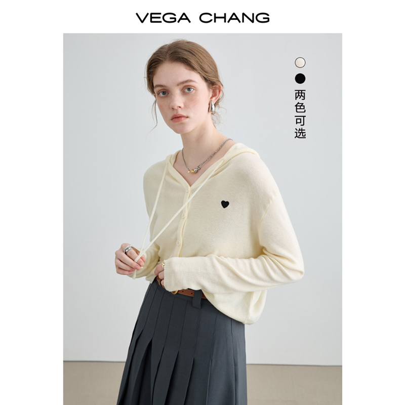 VEGA CHANG软糯不扎白色百搭秋冬秋冬套头时尚休闲长袖秋季针织衫
