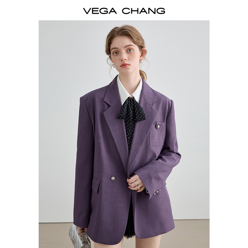 VEGA CHANG休闲西装外套女2024春款设计感小众通勤时尚西服上衣