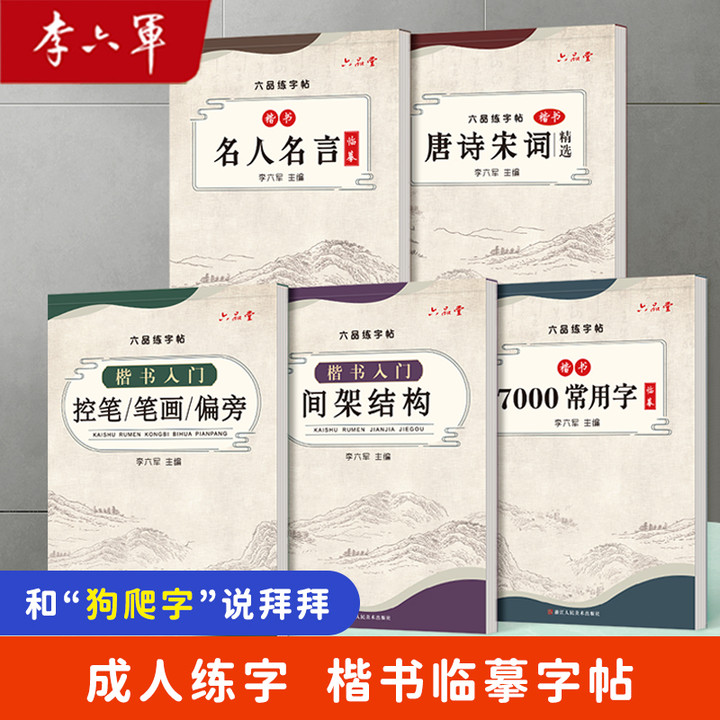 【推荐】楷书练字帖学生临摹全套楷体入门基础训练男女生字体李六