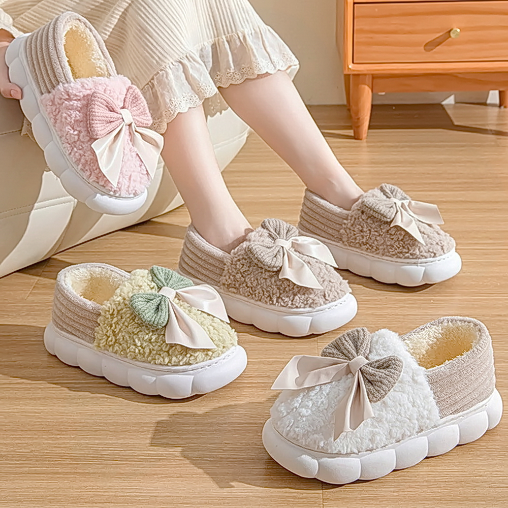 棉拖鞋男秋冬季厚底防滑保暖毛拖女外穿孕妇加绒产后月子鞋外穿