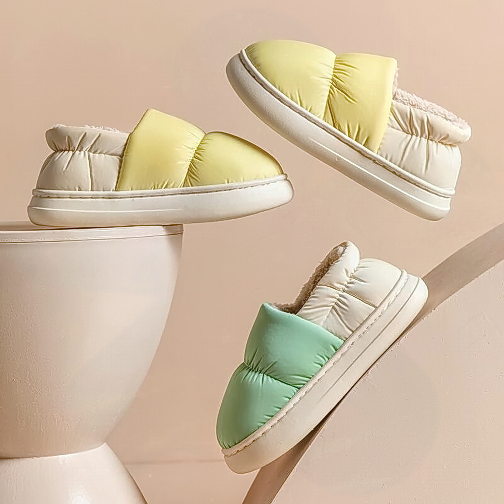 网红棉拖鞋女秋冬季毛绒保暖月子居家防滑加厚棉拖鞋外穿包跟加绒