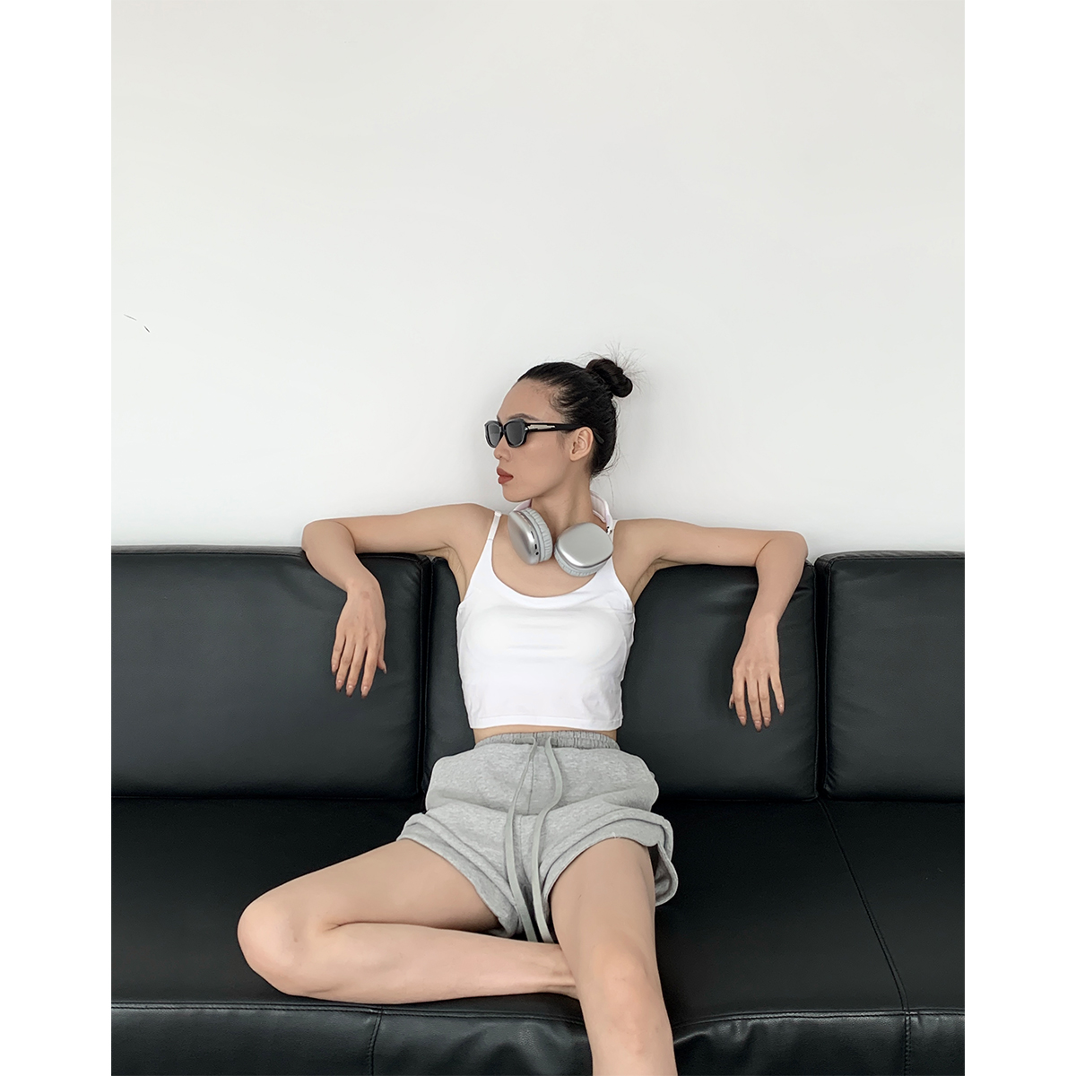 P0413T2618 夏季新款双U无痕棉吊带打底一体式内搭背心女上衣