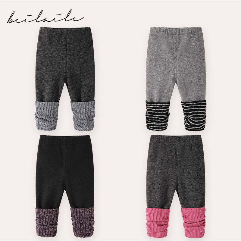 【加绒打底裤 小乐妈咪】女童牛仔裤春秋款2024新款儿童男童长裤i20