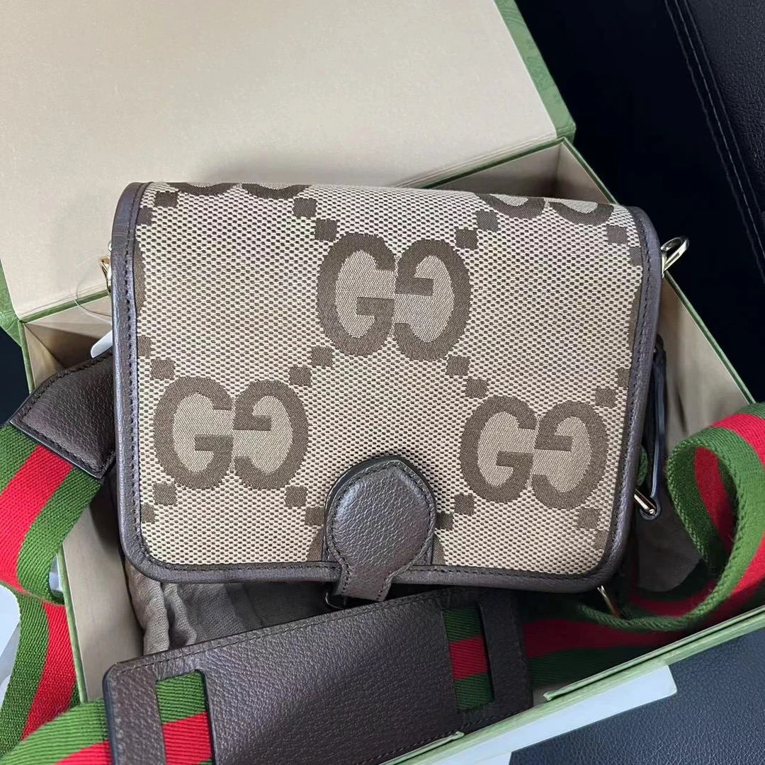 95新 GUCCI/古驰 捐金沉珠/老花邮差