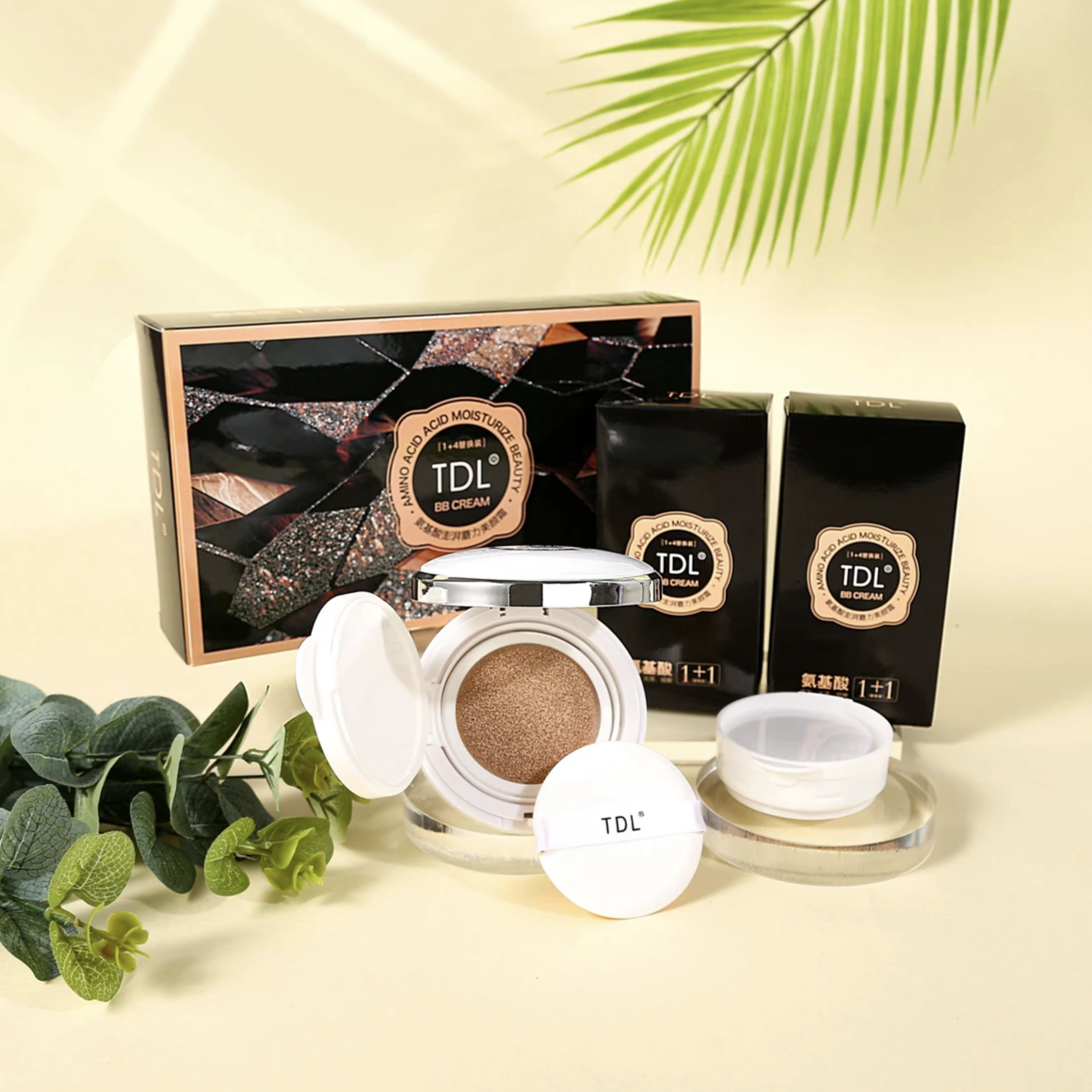 【正装+4个替换装】TDL 氨基酸 澎湃 持久保湿 遮瑕提亮 气垫BB霜