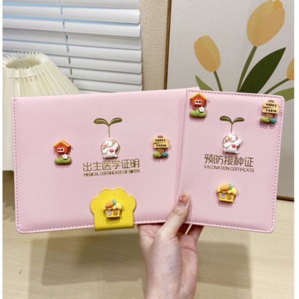 出生证明保护套2022版婴儿预防接种疫苗本预防针外套宝宝卡通儿童