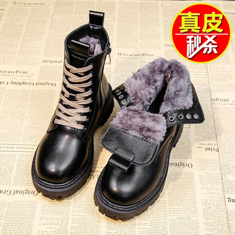 品牌断码雪地靴女2023新款加绒加厚棉鞋冬季短靴保暖防滑马丁靴