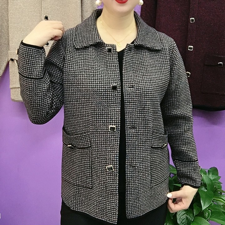 P-新款·平领·黑方扣·明兜外套