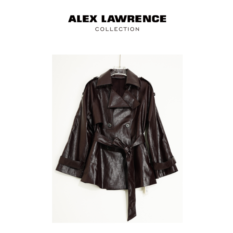 ALEXLAWRENCE劳伦斯女装秋款短款风衣2590155