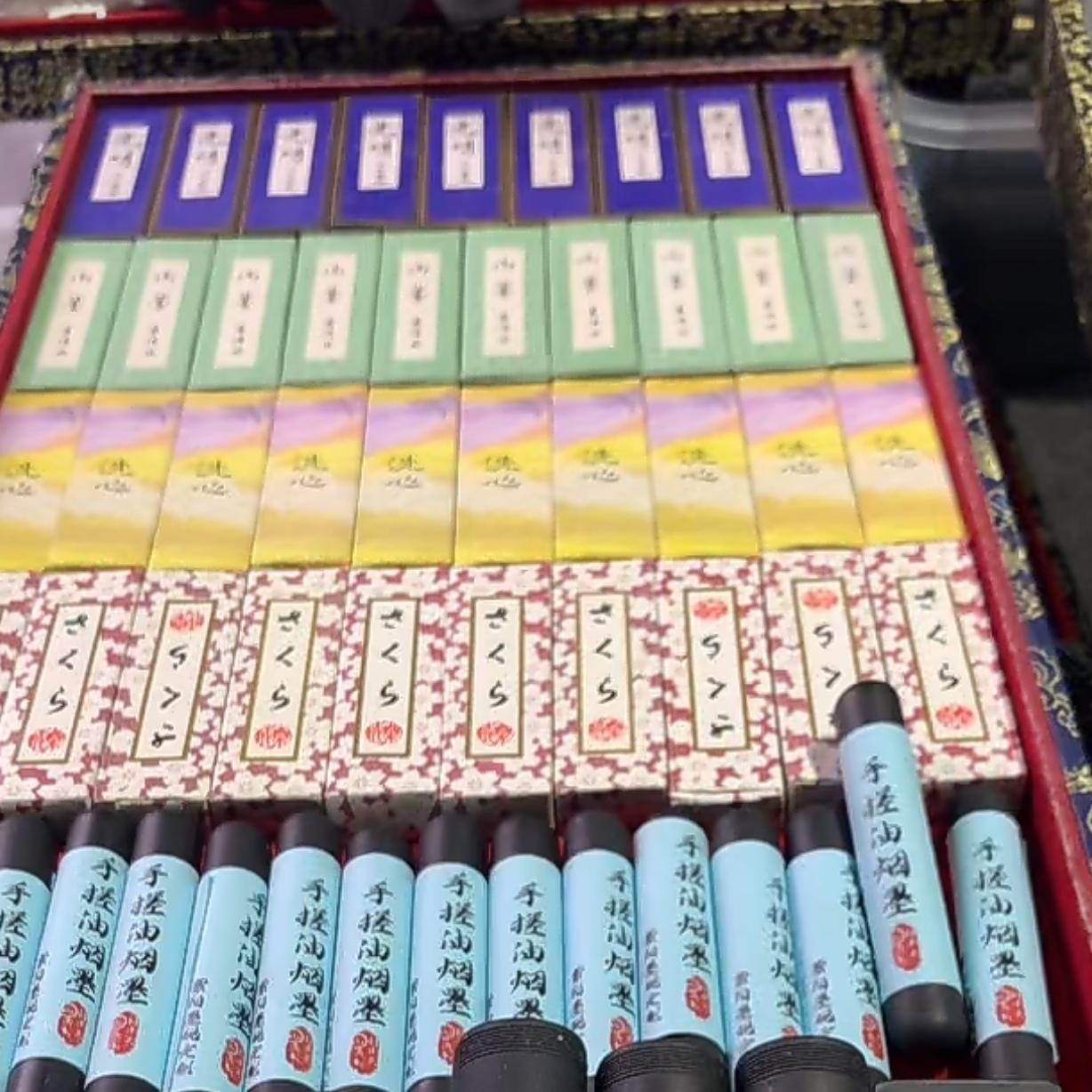 老胡开文80年代出口品质徽墨和紫阳墨砚定制墨松烟老墨锭油烟墨条