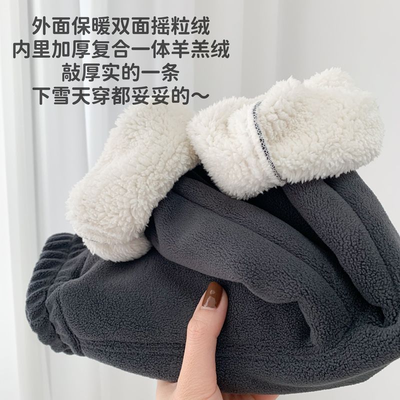 男童加厚裤子冬季保暖儿童一体绒长裤小童宝宝休闲外穿一体绒裤子