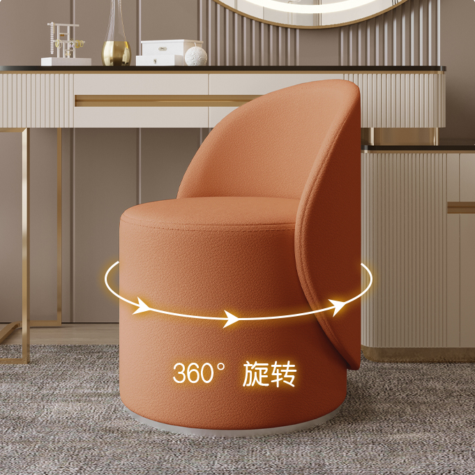 卧室梳妆凳旋转凳轻奢化妆凳家用网红ins化妆椅子小凳子家用矮凳
