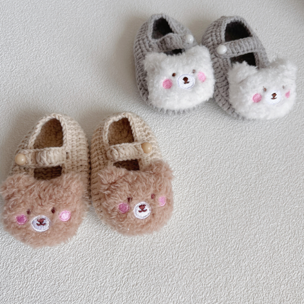 手工婴儿鞋diy材料包新生儿毛线鞋钩针编织宝宝步前鞋孕妇解闷