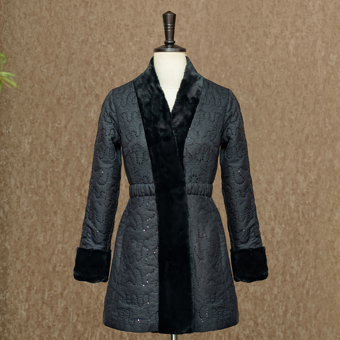 美媛短款-冬款五防抗寒保暖棉服春节穿（古润衣介走秀旗袍111571）