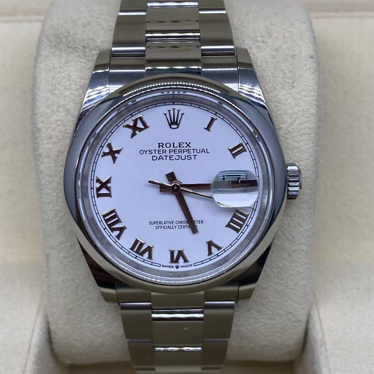 99新 Rolex/劳力士 日志126200/36mm/白盘/罗马/20年/公价63700