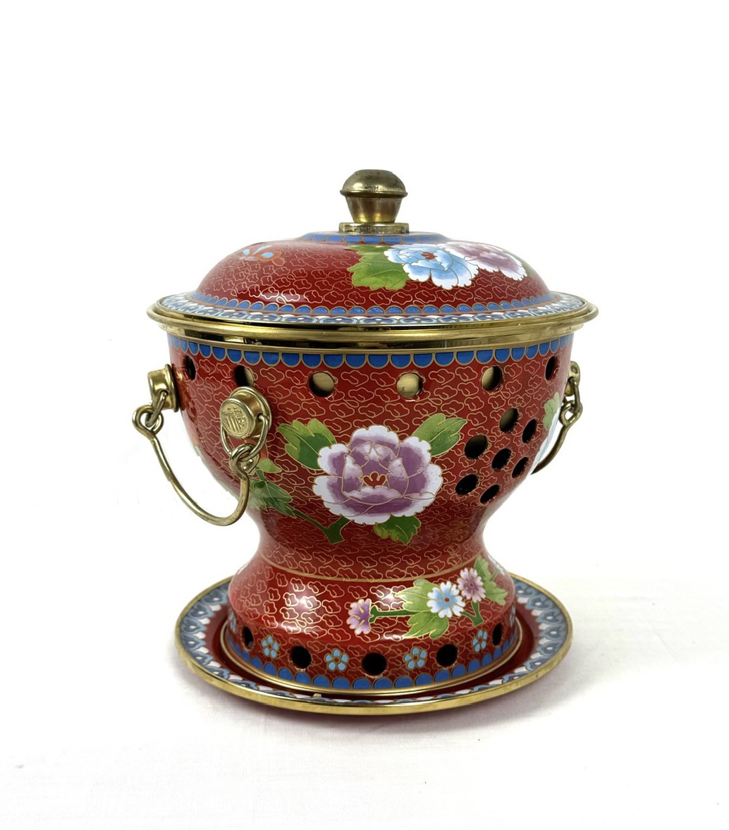 家用纯铜景泰蓝涮肉火锅