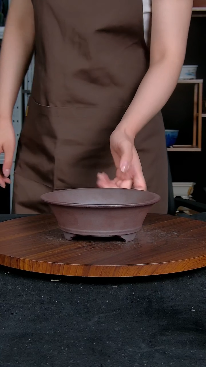 【闪购商品】紫砂20CM以下紫砂釉盆内口径16.5*4.5
