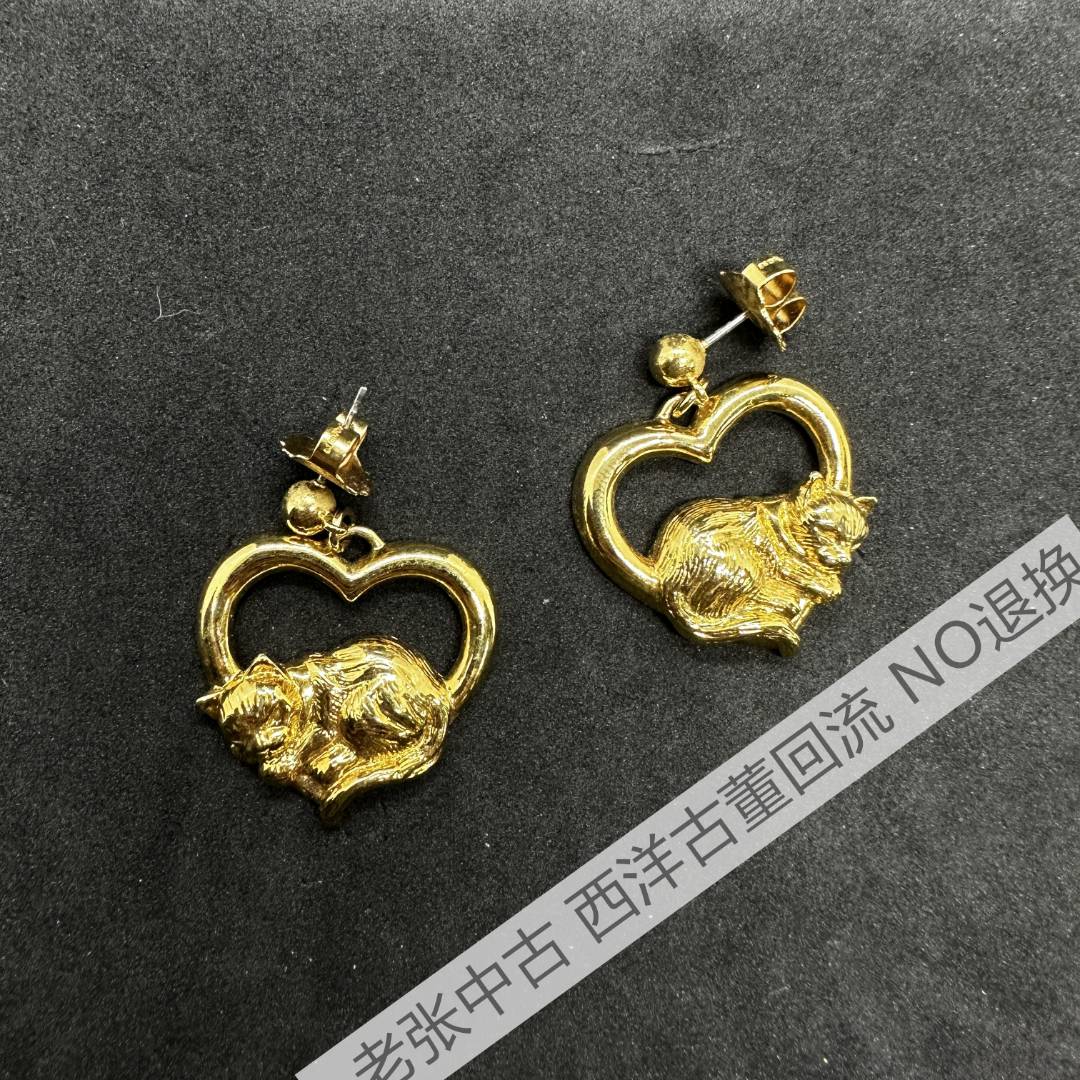 合金耳饰 【BB2437】avon耳钉金色轻奢 中古NO退换