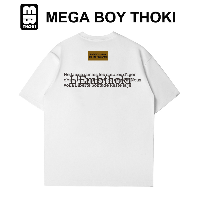 【MBTHOKI美式叠影男女同款】t恤纯棉重磅加厚夏季新款短袖休闲宽松