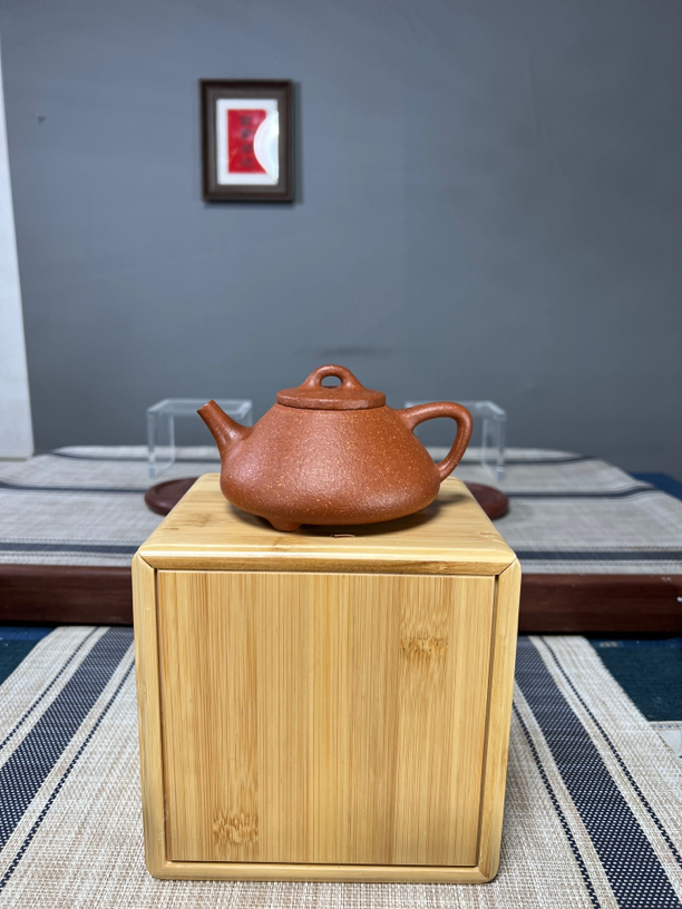 全手工子冶石瓢18目降坡泥250CC宜兴紫砂壶精美茶具纯手工