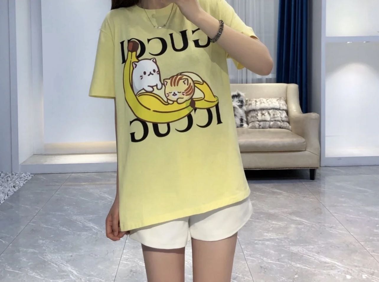 古驰/100 %棉/T恤/95新/