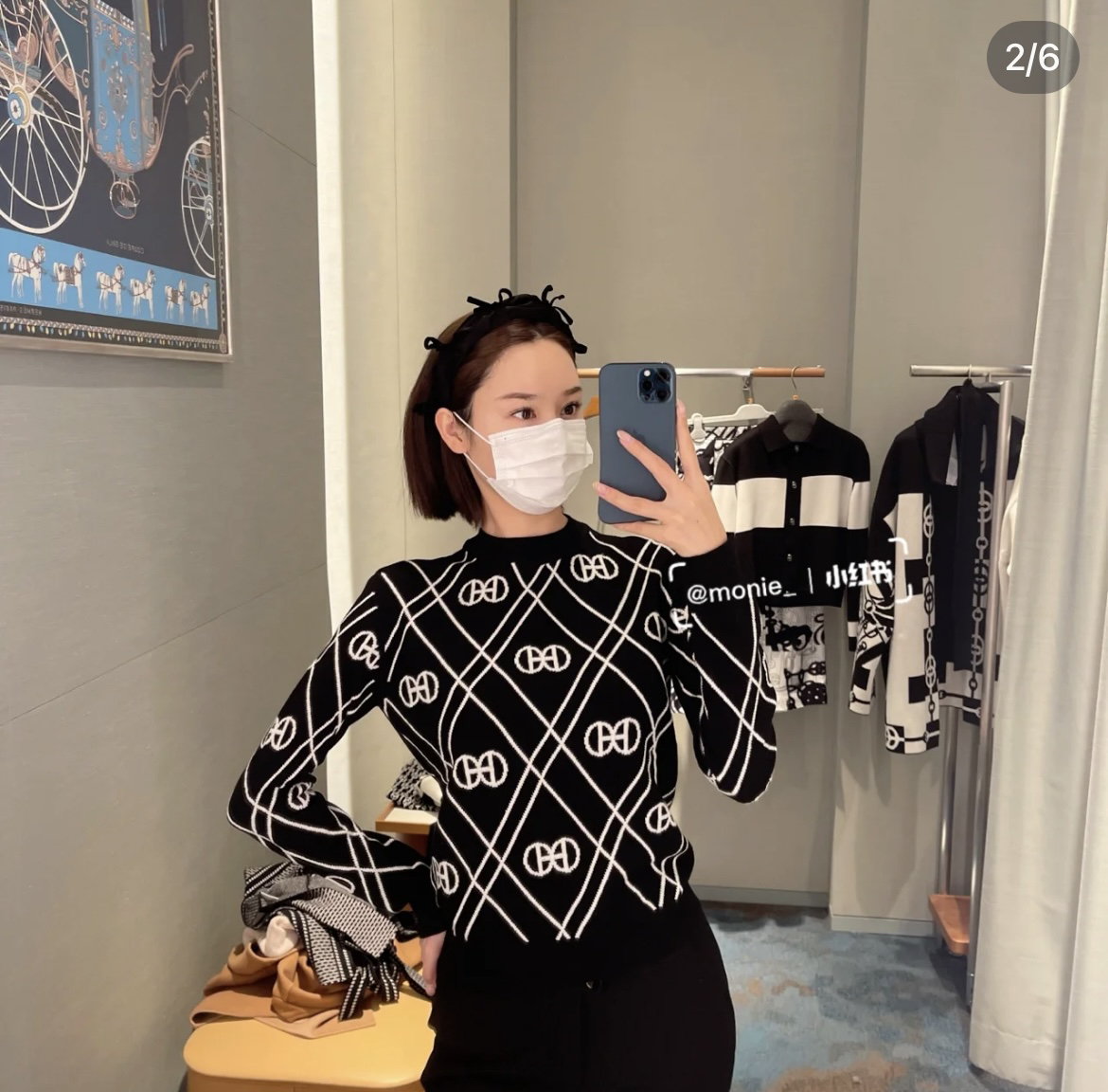 爱马仕/羊绒/毛衣/95新/市场价0/