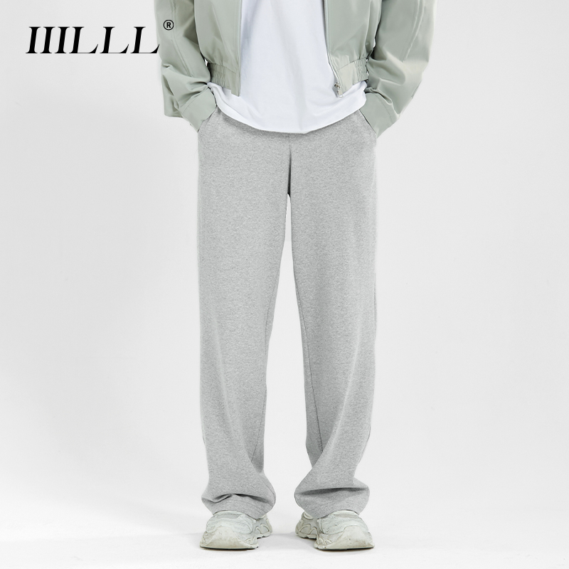 【童锦程同款】IIILLL2024春夏夏季双腰头松紧设计宽松薄阔腿裤男士