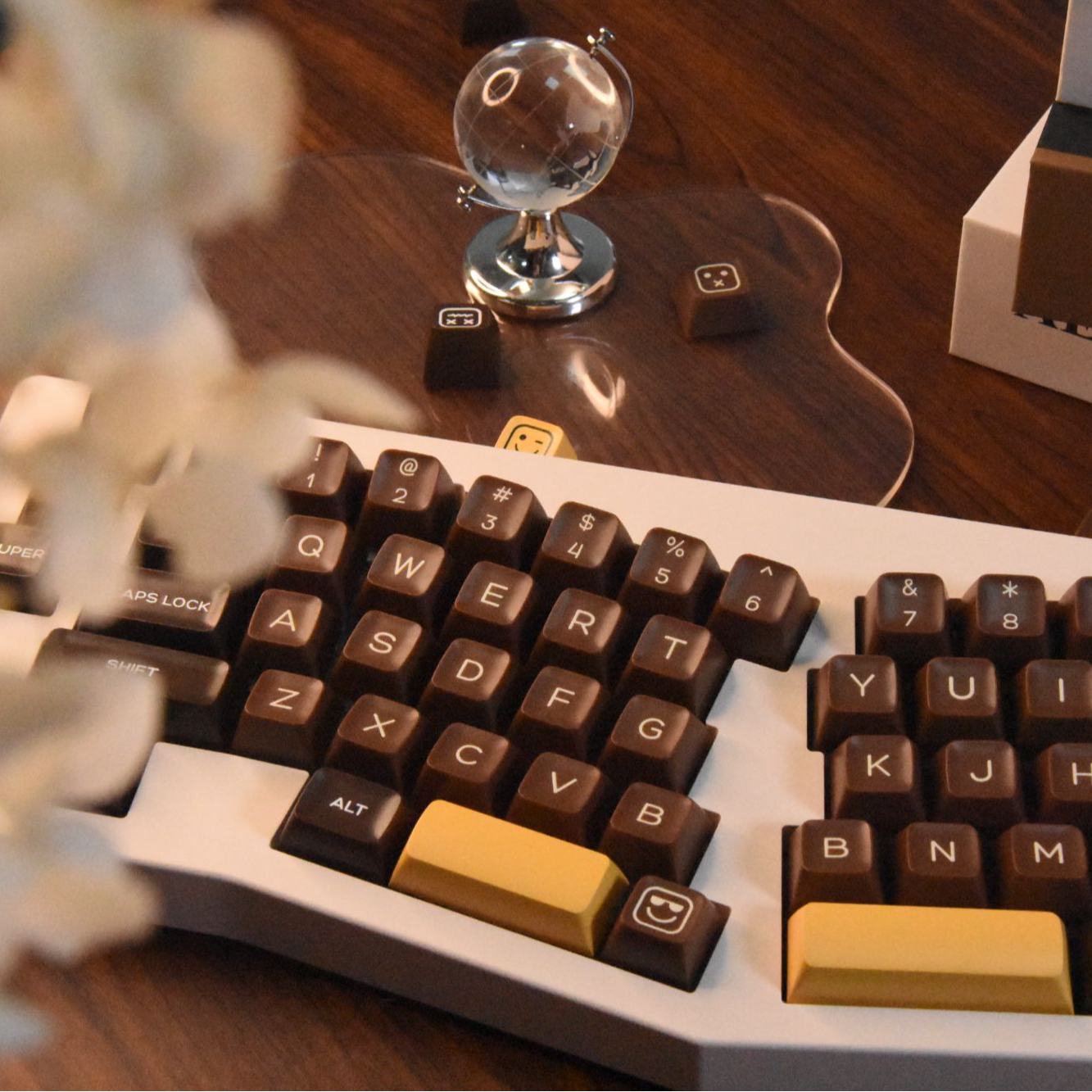 元创外设巧克力键帽SA高度PBT材质160键大全套遮光适合游戏办公室