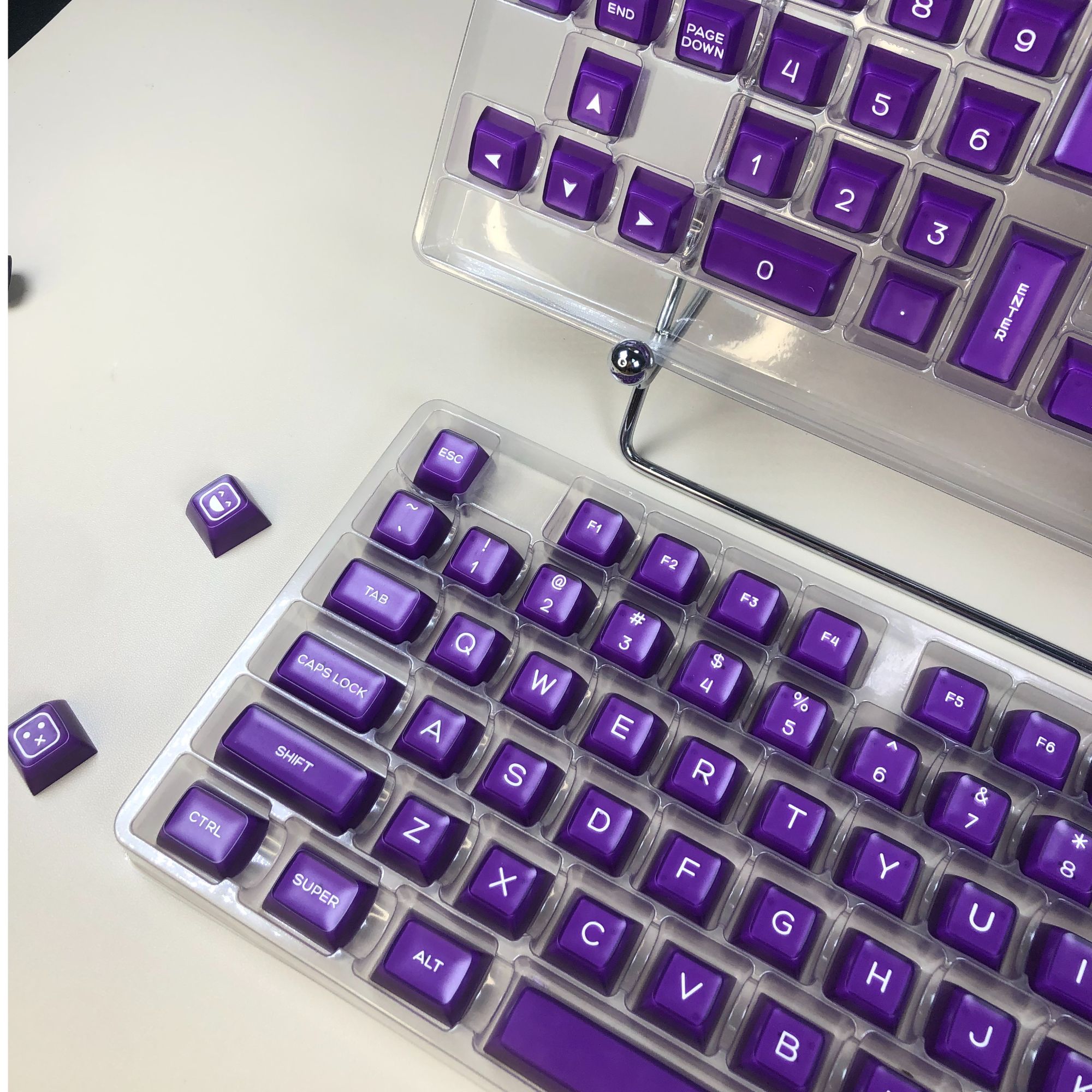 元创外设葡萄紫键帽原厂/SA高度大小全套ABS紫透半透送礼盒装