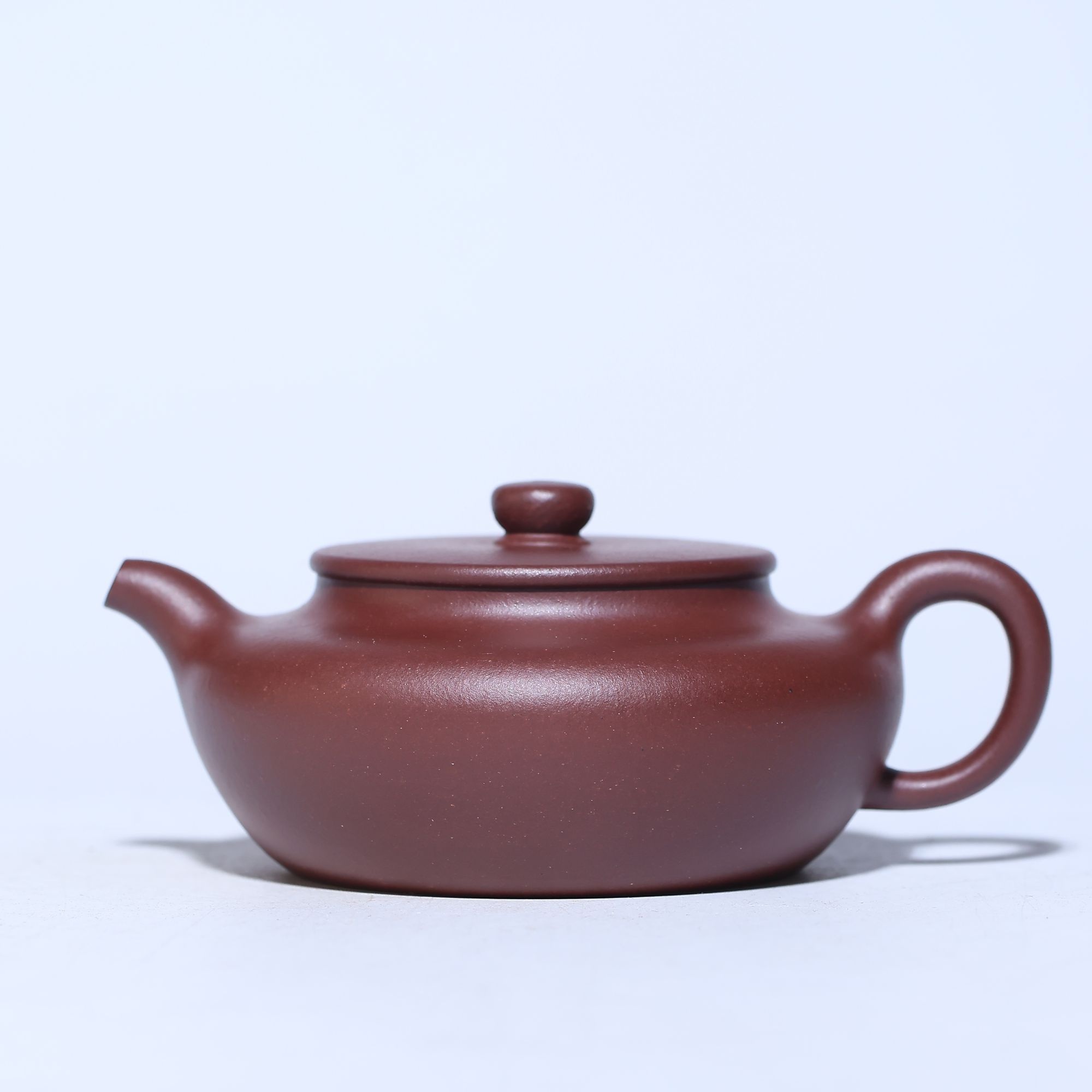 赤紫轩吴志强全手工紫泥汉扁壶容量200