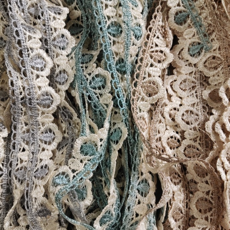 百搭小花边沙发套床品窗帘手工艺服装水溶花边配饰