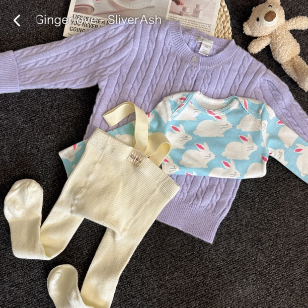 【前兔似锦】宝宝秋季长袖连体包屁衣可爱风