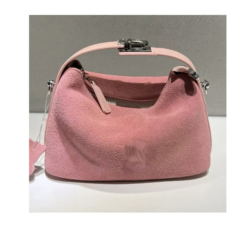 【樱花粉】秋冬新款时尚翻毛气质女士单肩手提斜挎包