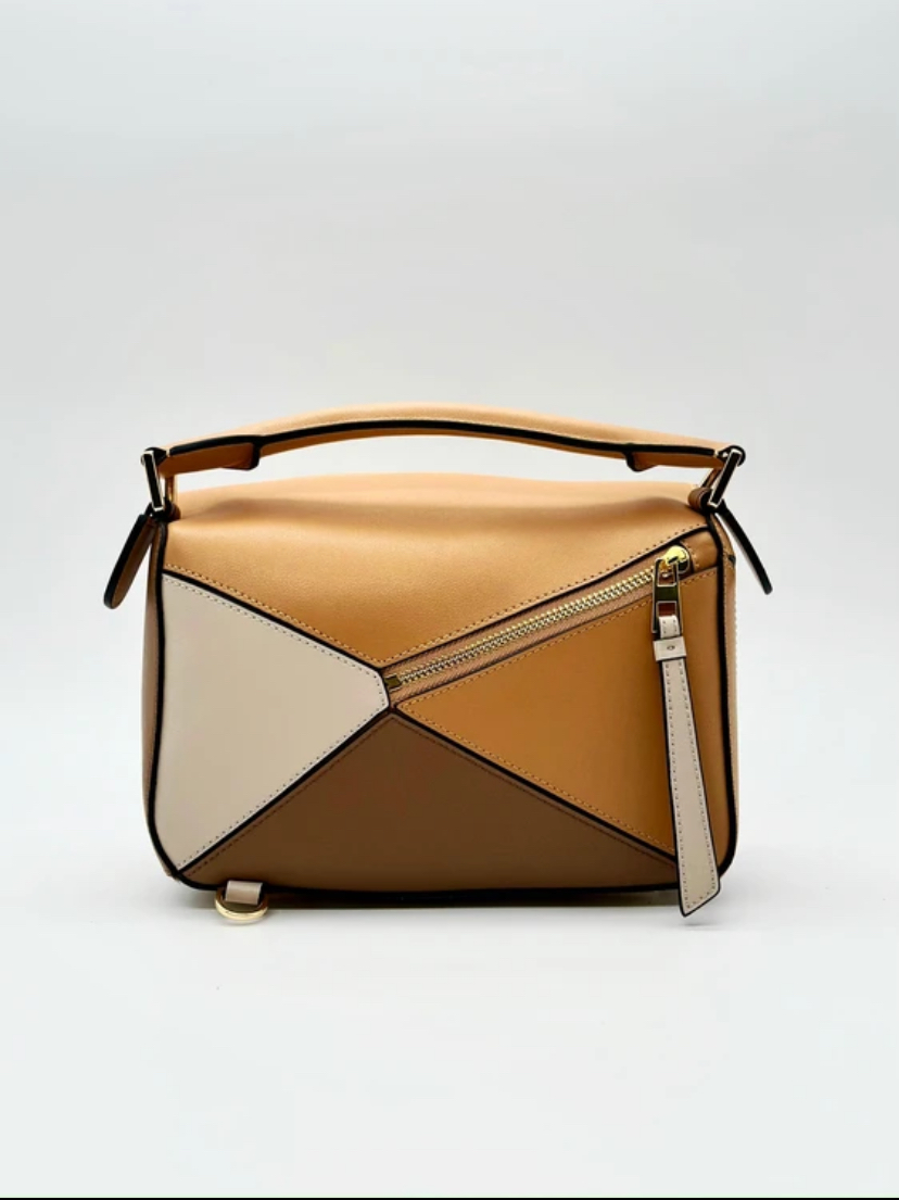 【拼接波士顿】2024新款拼接小众时尚女士百搭单肩斜挎包